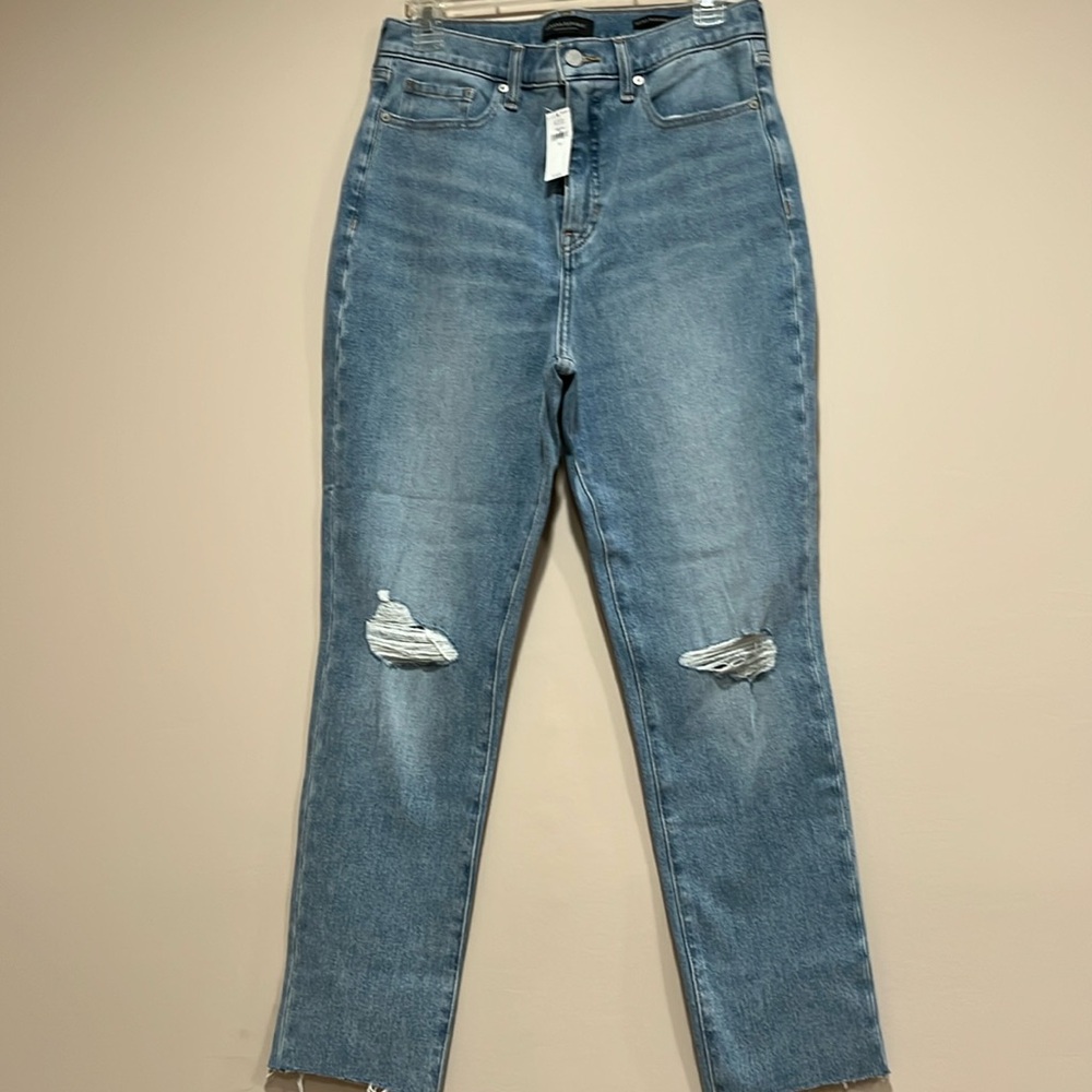 Banana Republic Blue Boyfriend Jeans Distressed Denim